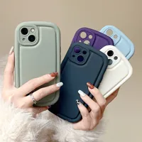 INS Fashion 3D cases Bread Bumper Soft Silicone Phone Case For iPhone 14 13 12 11 Pro Max 14Pro Max Matte Earth Tones Shockproof Cover