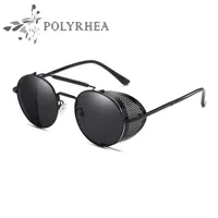 2021 High Quality Round Sunglasses Vintage Retro Mirror Sun Glasses Gold And Black Women Top With Box251n