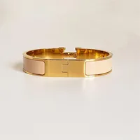 High quality designer design Bangle stainless steel gold buckle bracelet fashion jewelry men and women bracelets1812