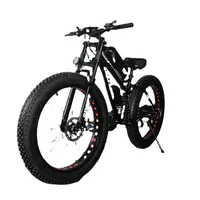 fashion 26 inch 21 steel speed full suspension big tire fat bike mountain bike fat tire downhill electric bicycle for adult