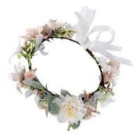 Decorative Flowers Wreaths Delicate Stylish Chic Flower Hairband Camellia Headband Garland Party Head Band For FemaleDecorative