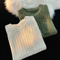 Men's Vests Stylish Spring Sweater Solid Color Thermal Streetwear Anti-pilling Pullover Winter Vest
