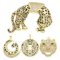 Charms Handmade Animal Panther Tiger Pendant Vintage 18k Gold Plated Leopard For Jewelry Making Diy Necklace Accessories