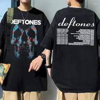 Men's T Shirts Deftones Band Harajuku Skull Alternative Rock Double Sided Print Tshirt Fashion Vintage T-shirts For Men Oversized Tee