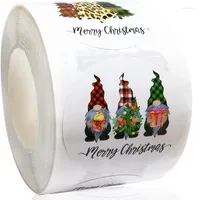 Gift Wrap 500Pcs Christmas Tree Santa Claus Merry Stickers 2.5cm 3.8cm Sealing Holiday Candy Bag Box Decoration