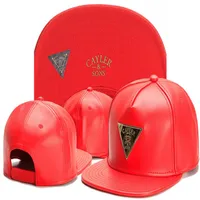 Leather snapback cap hats last kings full leather caps fashion Gold LK logo cap bronze color LK leather hats for men women231Z