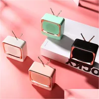 Portable Speakers Dw02 Vintage Mini Wireless Bluetooth Speaker Card Subwoofer Creative Small Tv Sound Gift Drop Delivery Electronics Dhtke