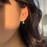 Gestüt Ohrringe für Frauen Pendientes Piercing Cubic Zirconia Leverback Gift ihr am Valentinstag