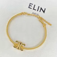 Designer jewelry Cei triumphal arch bracelet new product ins niche design france light luxury high sense simple brass