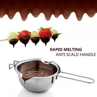 Stainless Steel Chocolate Melting Pot Double Boiler Milk Bowl Butter Candy Warmer Pastry Baking Tools Free Shipping A0323