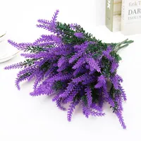 Decorative Flowers Artificial Purple Lavender Plants Wedding Home Decoration Flower Arrangement Pography Props