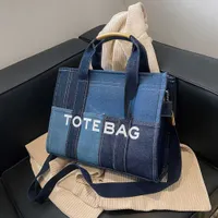 marc Totes Shopping Bags Shoulder Bags handBags Denim Tote Bag Designer Women Handbag Luxury Crossbody Bags Casaul handbags inside and back with