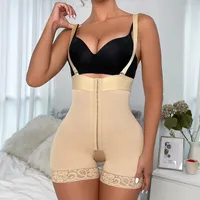 Women's Shapers Women Fajas Colombianas Adjustable Shoulder Strap Body Hourglass Girdle Rib-height Mid-leg Waist Tight Hip Lifting Pants