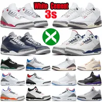 jumpman 3 3s men basketball shoes sneakers Fire Red White Cement Reimagined Cardinal Dark Pine Green UNC Pink Cool Grey mens women outdoor sports trainers big size