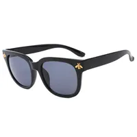 Round Square Sunglasses Fashion Bee Polarized Sunglasses UV400 Large Frame Luxury Fashion Cat Eye Sunglasses With Box233G