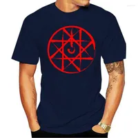 T-shirts masculins novo fullmetal alquimista selo dos denonhos animados anime brancco preto tamanho s-3xl 2023 t-shirt