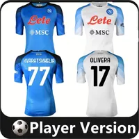 2022 2023 Napoli Player Version Home Soccer Jerseys Kvaratskhelia Burlon Maradona Maglietta Da Caliatore Osimhen Insigne 23 SSC Naples Maglia Mertens Men Shirt