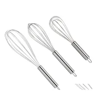 Egg Tools 8 10 12 Stainless Steel Beater Hand Whisk Mixer Balloon Wire For Blending Whisking Beating Stirring Kitchen Drop Delivery Dhsqd