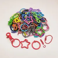 Keychains Mibrow Fashion Multicolors Mixed Metal Key Rings Chains Lobster Clasps Hooks Ball For DIY Jewelry Making Findings