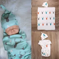 Blankets Born Baby Boys Girls Stretch Cotton Deer Wrap Swaddle Animal Blanket Bath Towels Toddler Kids Sleeping