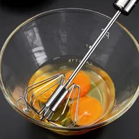 Blender Semi-Automatic Mixer Egg Beater Self Turning Manual Stainless Steel Whisk Hand Cream Stirring Kitchen Tools