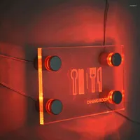 Wall Lamps Advertising Lamp Laser Engraved Acrylic Panel Sign Lighting Mounting Bracket Billboard Luminous Screw Standoff Number Plate Nail