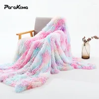 Blankets Fluffy Long Plush Throw Blanket Super Soft Double-sided Bedspread Shaggy Shawl For Adults Keep Warm In Winter