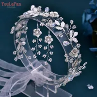Headpieces YouLaPan HP350 Wedding Hair Accessories Bridal Headpiece Earring Crystal Woman Headband Party Head Jewelry Headwear