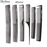 Professional Salon HairCut Comb 6Pcs Lot Hairdressing Comb Set Antistatic Hair Carbon Comb Hairstyling Tools TG-06258U