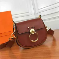 2021 New high quality Luxury Handbags Famous Brands Semicircle handbag women bags Cowhide Genuine Leather Iron ring Shoulder Bags 286S