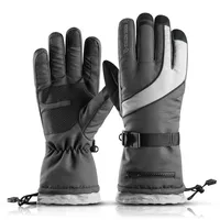 Sports Gloves Men Women Ski Gloves Winter Outdoor Warm Windproof Waterproof Skiing Snowboard Gloves Touch Screen Adjustable Cycling Gloves 230323