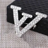 Other Accessories Pins, Brooches Korean Dress Crystal High-end Letter Factory Wholesale Fast Delivery