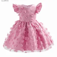 Girl's Dresses New in Dresses For Girls Summer Costume Kids Embroidery Elegant Birthday Party Formal Princess Vestido Children Clothing 3 10Y W0323