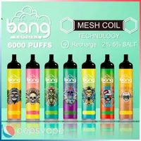 Original Bang Mesh Coil 6000 Puffs Disposable Vape E Cigarette With 1100mAh Rechargeable Battery 14ml Prefilled Pods Cartridge Smoking BC5000