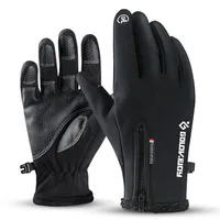 Outdoor waterproof gloves winter touch screen men women windproof warm riding zipper sports plus velvet mountain skiing DB032609