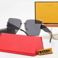 2023. Дизайн бренда роскошные солнцезащитные очки, женщины, мужчины, дизайнерский модный металл негабаритный солнце