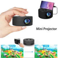 Projectors YT200 Mini Projector Portable Video Movie Multimedia Player Mini Home Theater Media Player Phone Wired Same Screen Projector Z0323