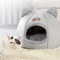 Cat Beds Bed House Sweet Sleep Comfort Mats Soft Plush Kennel Puppy Cushion Small Dogs Cats Nest Washable Houses Sofa
