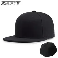 Full close cap blank whole closure women men's leisure flat brim bill hip hop custom baseball cap high quality fitted hat268L