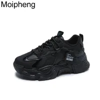 Dress Shoes Moipheng High Quality PU Platform Shoes Women Casual Shoes Breathable Outdoor Thick Sole Chunky Sneakers Zapatillas Mujer 230323