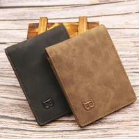 Wallets Pattern Men's Short Wallet Retro Frosting PU Leather Purse Male Multi Card Position Bags Transverse Coin