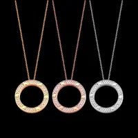 High Quality Brand Stainless Steel Lover Pendant Necklace Fashion Choker Full CZ Designer Necklaces For Screw Wedding Jewelry Gift264b