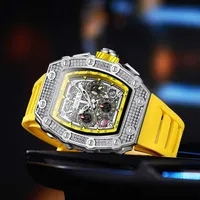 Designer Watches Richads Mile Hot Selling Highend Richad Mens Fully Automatic Mechanical Watch Mens Large Dial Inlaid with Diamonds Watch Handsome Trend