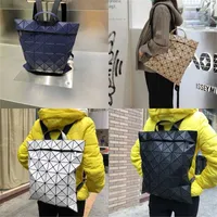 designer Issei Miyake bag Japan Geometric Lingge Backpack Women's College Style Schoolbag Fashion Casual Backpack Men's Computer Bag Tide