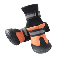 Dog Apparel 4PcsSet Winter Pet Dog Shoes Waterproof Small Big Dog's Boots Cotton Non Slip XS XL For ChiHuaHua Pet Product 230323