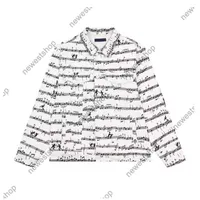2023 summer Men&#039;s Plus Size Outerwear Coats Men designer Coats Jacket Paris musical notatin Jacquard fabric sets long sleeve women black khaki white S-XL