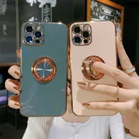 Phone Holder cases for iphone 13 13Pro Max Ring Grip Plating stand case for iphone 11 12 11Pr Max 12Pro XR XS 7 8Plus cover