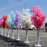 150 cm de altura Flower Artificial Cherry Blossoms Tree Roads Roads Runner de boda Columna de columna Comperios Compensadores de puertas ABIERTAS PARA ENTERIOR E0324