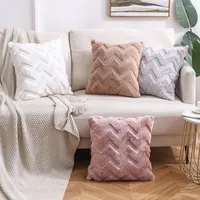 Pillow Cover Plush For Sofa Living Room Grometric Housse De Coussin 45 Decorative Pillows Nordic Home Decor