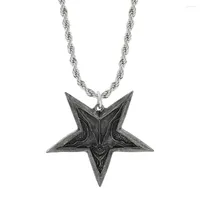 Pendant Necklaces Classic Retro Pentagram Antique Fashion Jewelry Five-pointed Star Neck Choker For Women Party Accessories